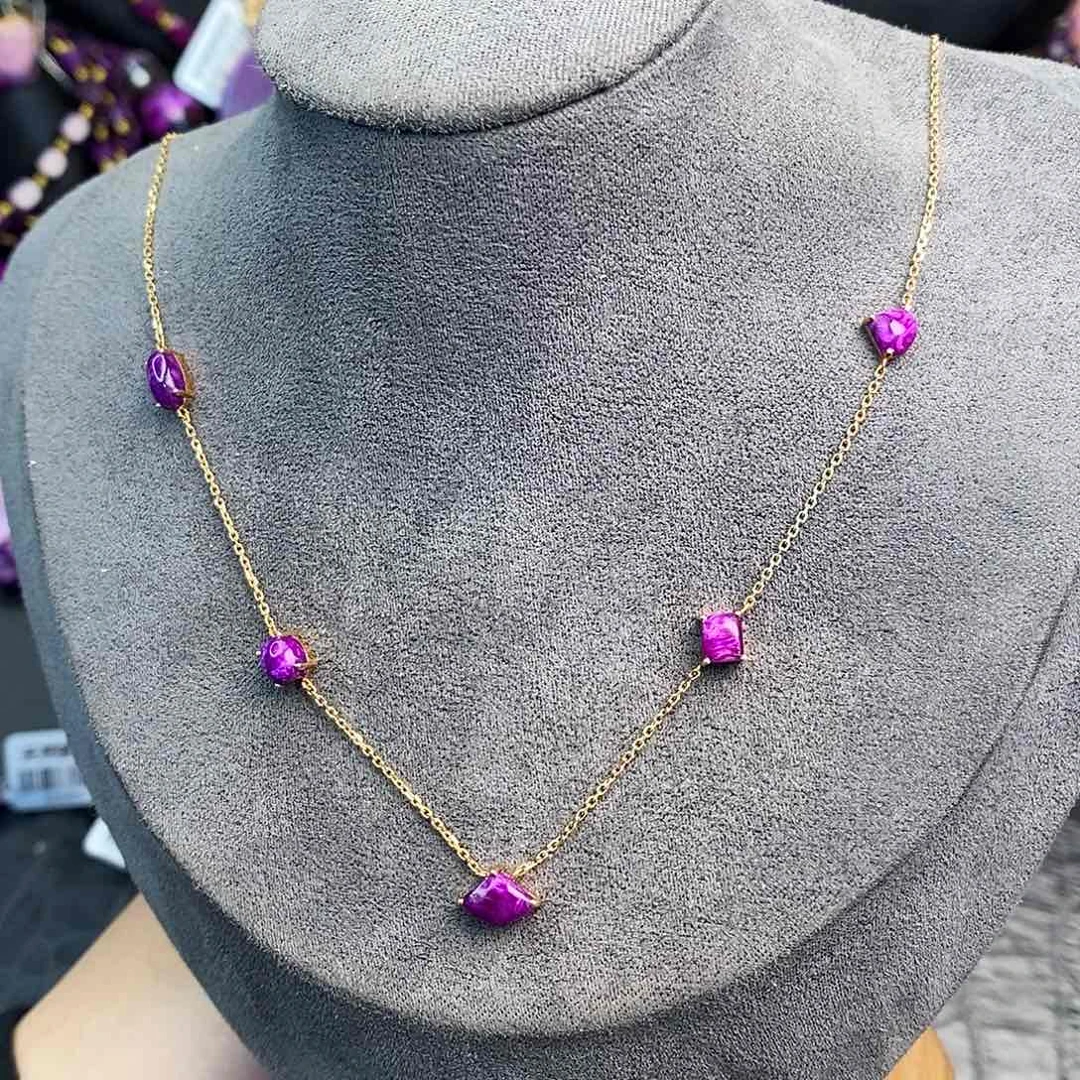 苏纪石（舒俱来）项链18K金镶嵌