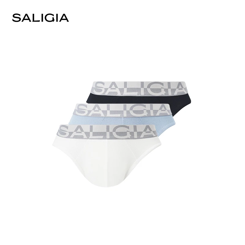 SALIGIA运动系列有氧路跑Coolmax网眼织物男士三角内裤