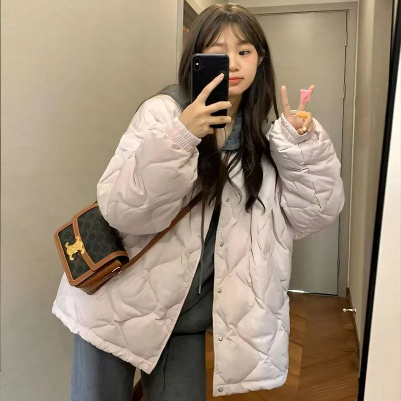 【珠珠专属】新款菱形超好看加厚保暖棉衣外套现货现发有运费险棉服