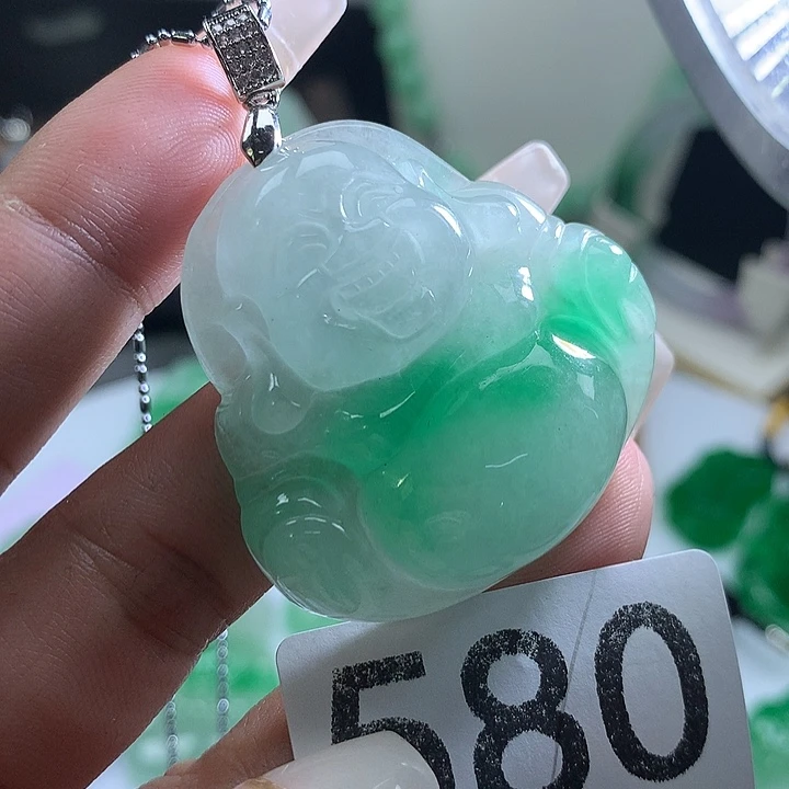 翡翠未镶嵌吊坠(赠链)翡翠