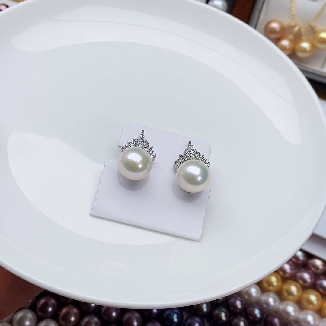 银S925镶嵌颈饰淡水珍珠