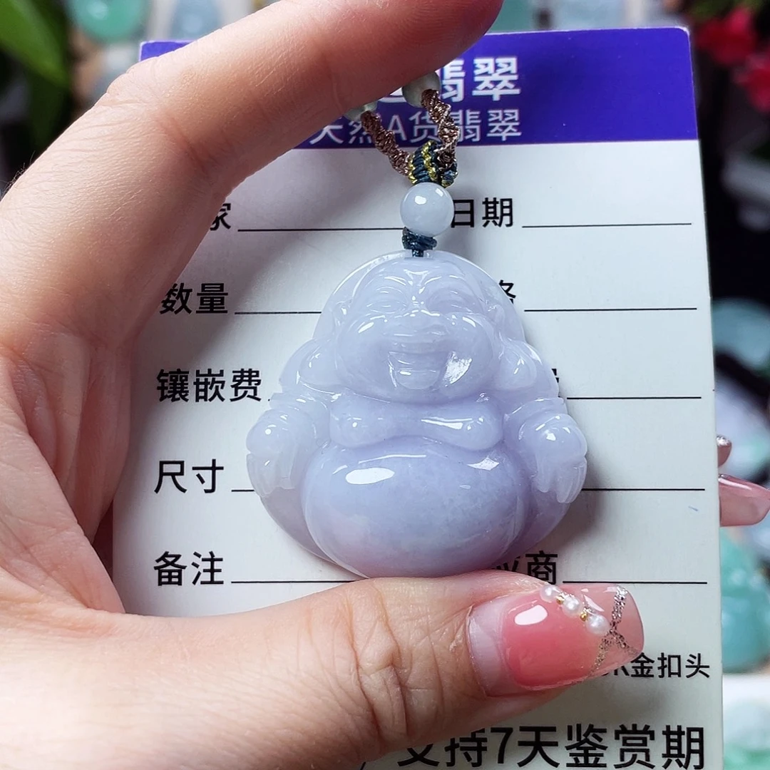 翡翠未镶嵌颈饰佛公22