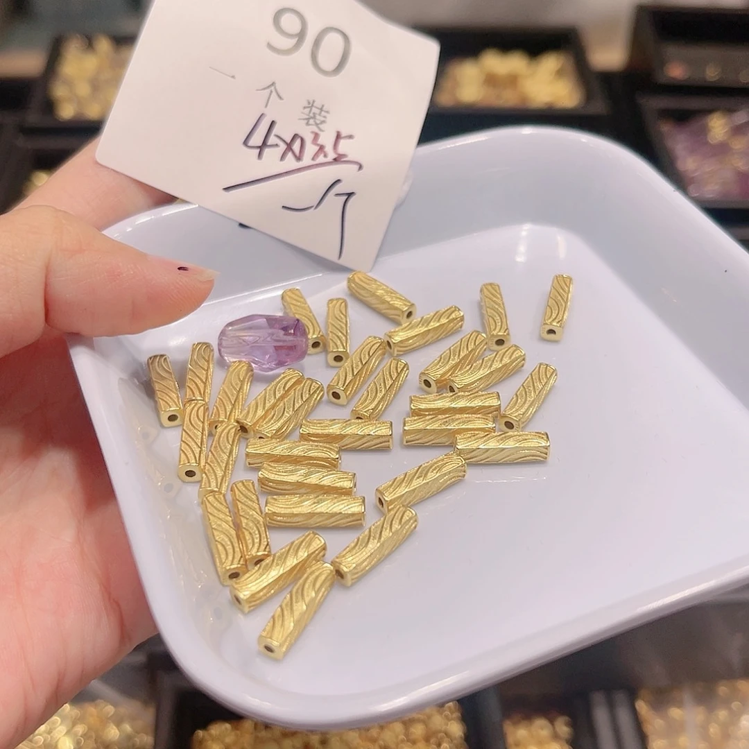 水晶珠宝半成品银S925镀金镶嵌90