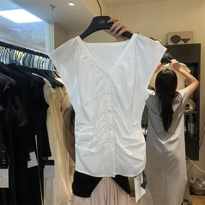 小妳XiaoNi———（夏款无袖排扣上衣2421138）