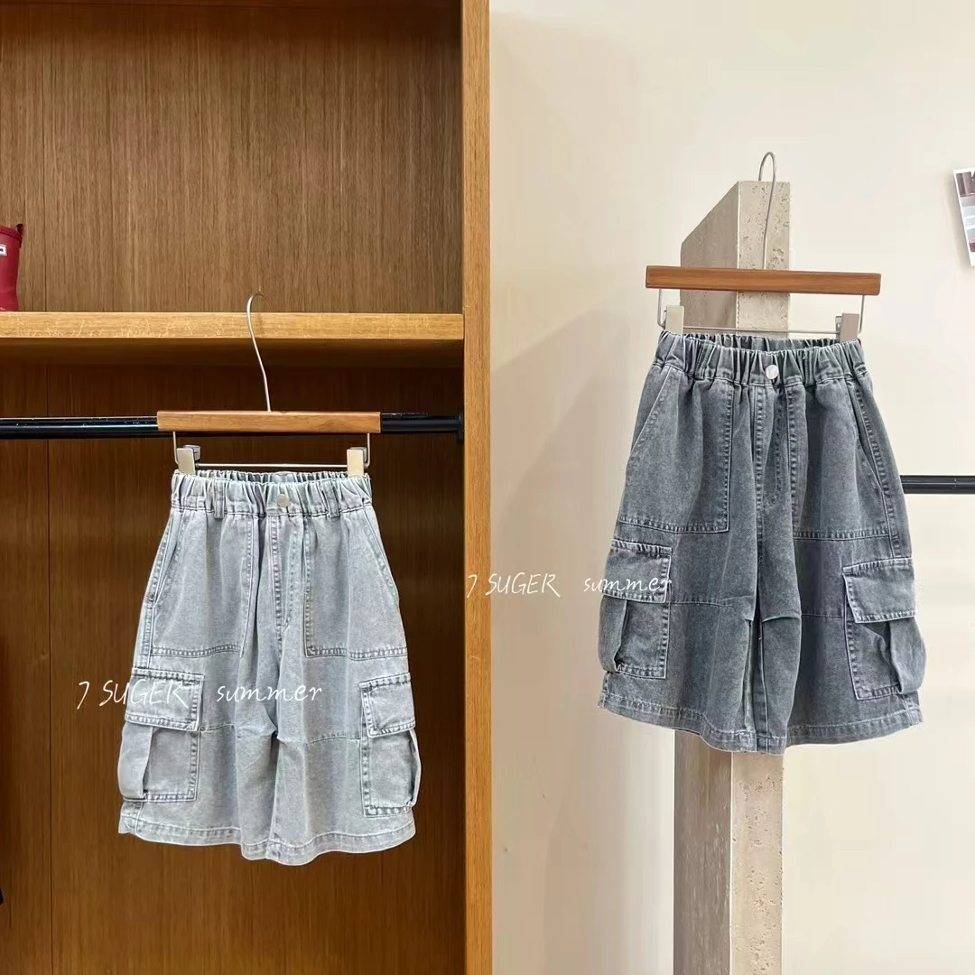 《工装款》110-150夏款男童工装牛仔短裤25757