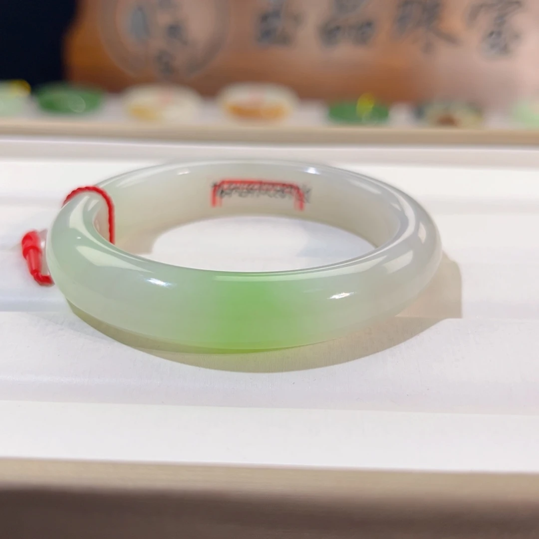 和田玉未镶嵌手镯紫翠白三彩翠青