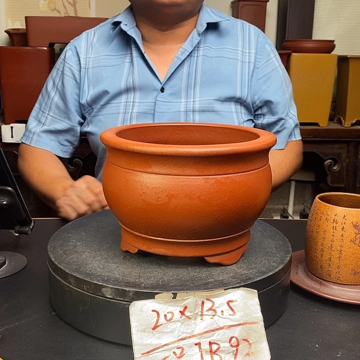 紫砂花盆货号一只JB92