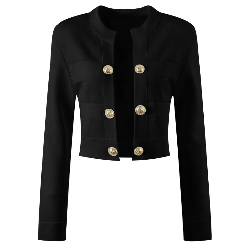 【李李推荐】春夏纯色双排扣女士夹克外套3600