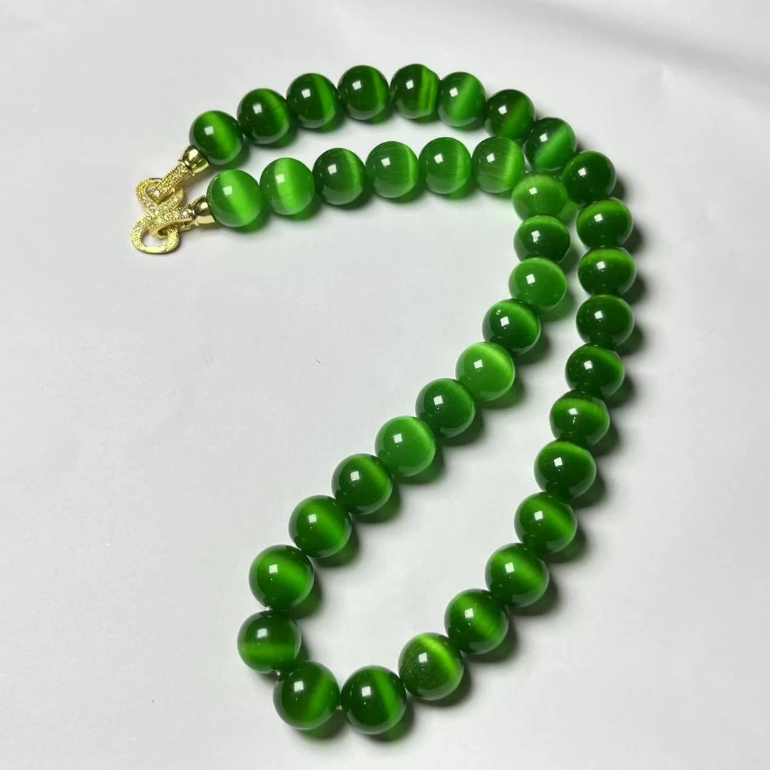 A182 时尚气质精美精致吊坠猫眼14毫米项链多样性发其一