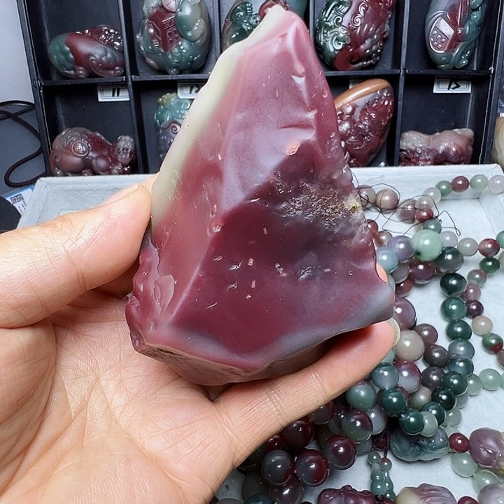 往***事玛瑙/玉髓秦紫玉挂件合金