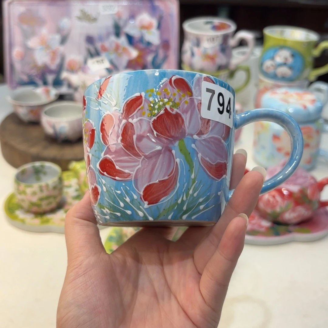 景德镇手绘高温釉下彩陶瓷茶具