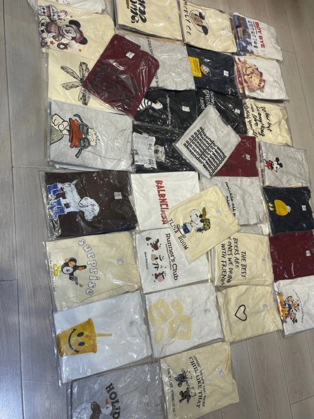 吸汗印花T恤极简风常规卡通中性女士短袖圆领棉棉