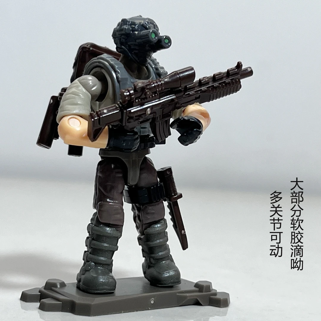拼装关节可动特种兵人仔益智军事积木特种部队特工队模型手办玩具