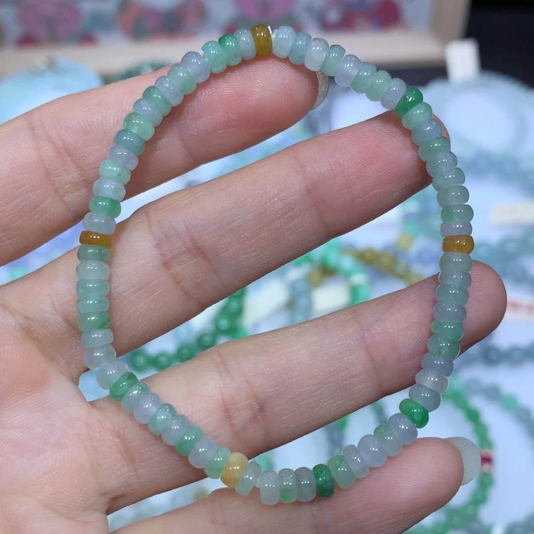 翡翠未镶嵌手链天然