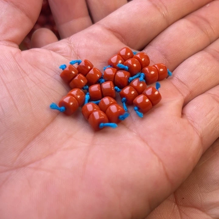 南红玛瑙未镶嵌川料瓦西精工直切对珠卡7➕多样性发货其一