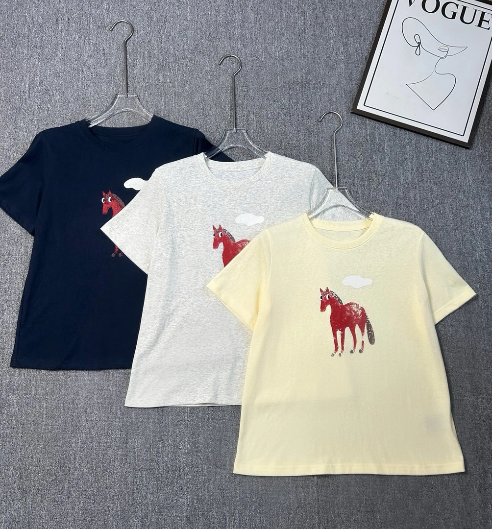 【糖糖】“红色俊马”雪花棉T