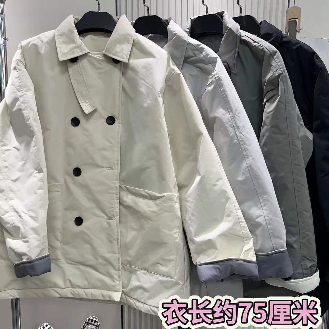 <小勋优选>923双排扣翻领挽袖棉服(预售)