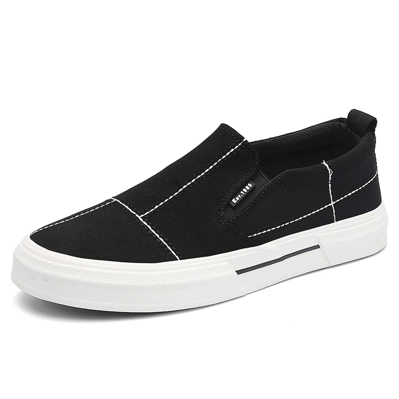 闪步2025秋季男士帆布鞋潮流休闲男鞋薄款潮鞋舒适时尚透气布鞋