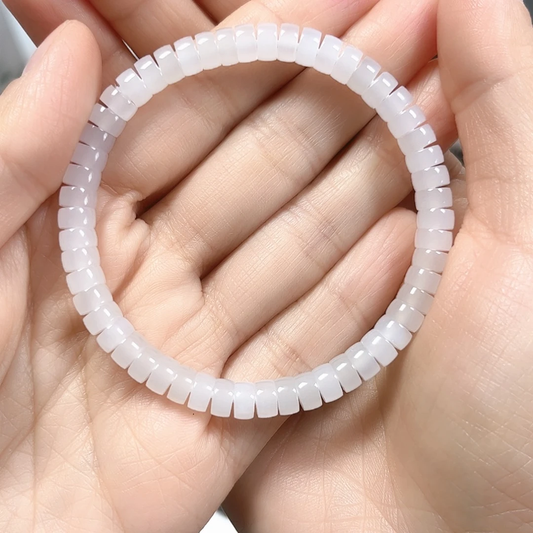 *****和田玉未镶嵌手串卡6珠宝级货头