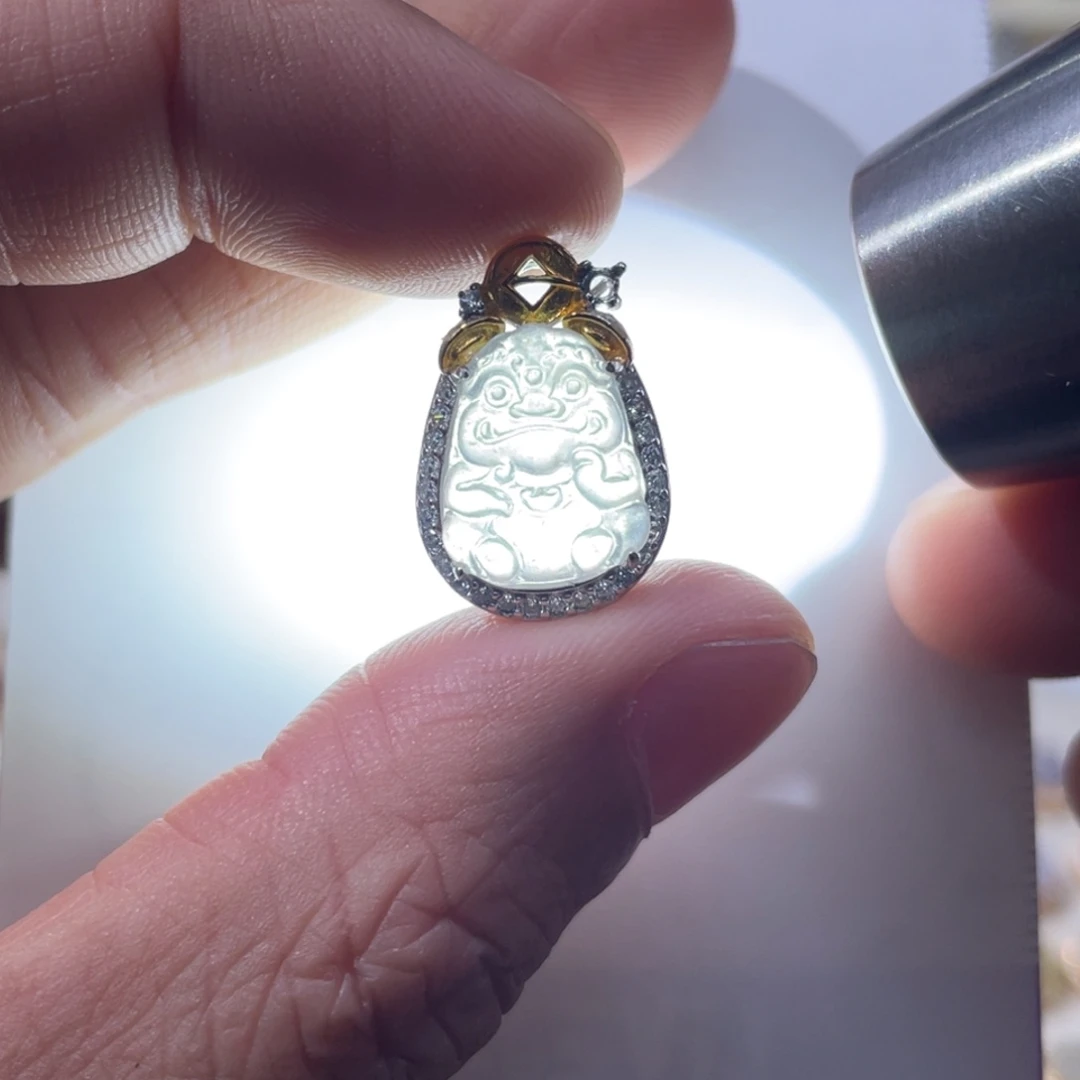 翡翠银S925镶嵌颈饰