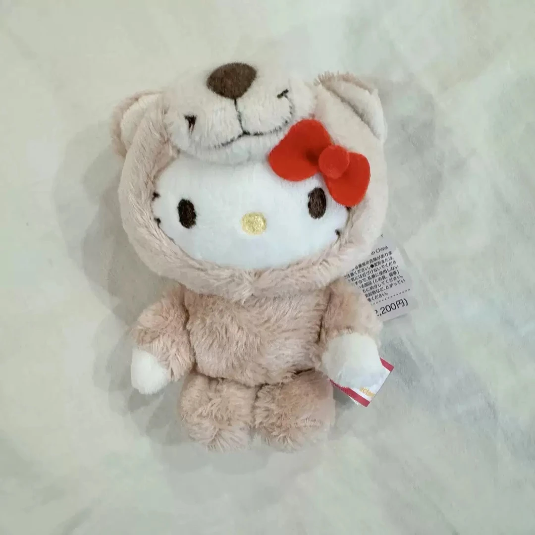 小熊hellokitty挂件软萌可爱陪伴hellokitty雨衣挂件毛绒玩具娃娃