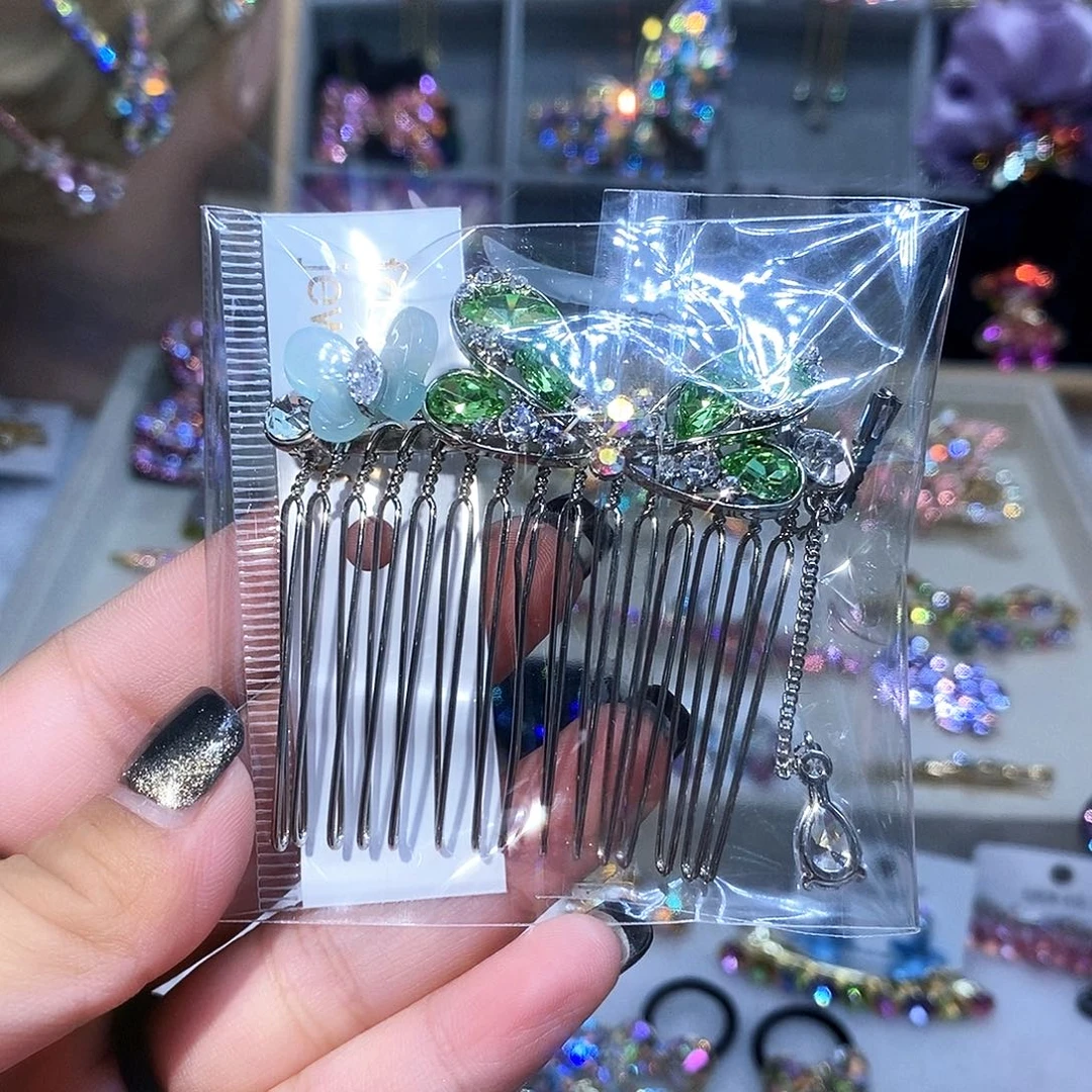 铁合金仿水晶发饰头饰发夹