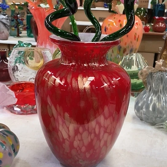 琉璃花瓶高29厘米口径9厘米