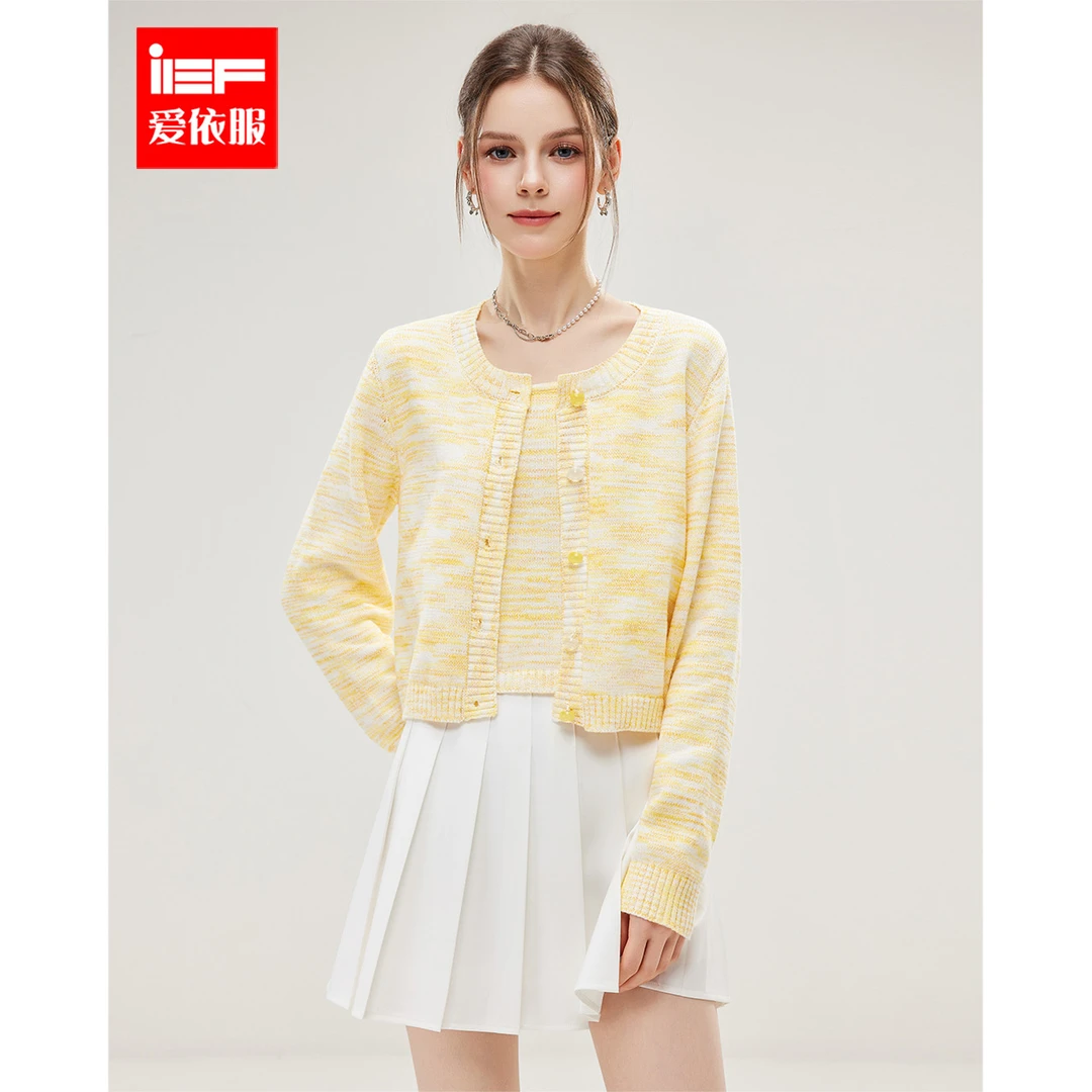 IEF/爱依服2025春季新款法式甜美减龄少女风两件套上衣欧若风