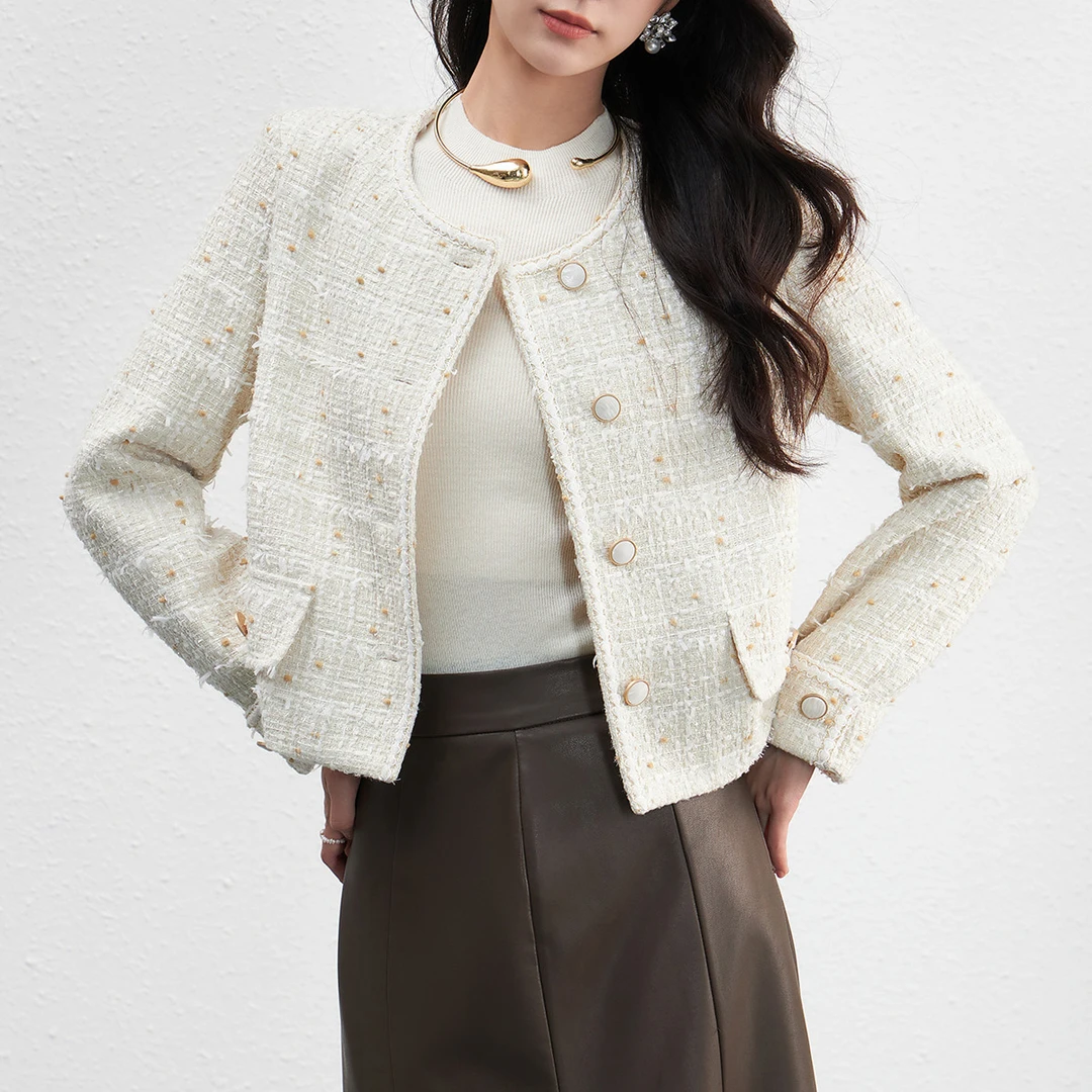 【诗语专属】EVA OUXIU/伊华欧秀短外套ZS-E-44-27554-YL