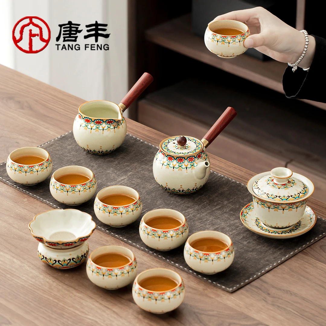 唐丰敦煌汝窑茶具泡茶专用年轻人茶具喝茶家用茶壶茶杯2026新款