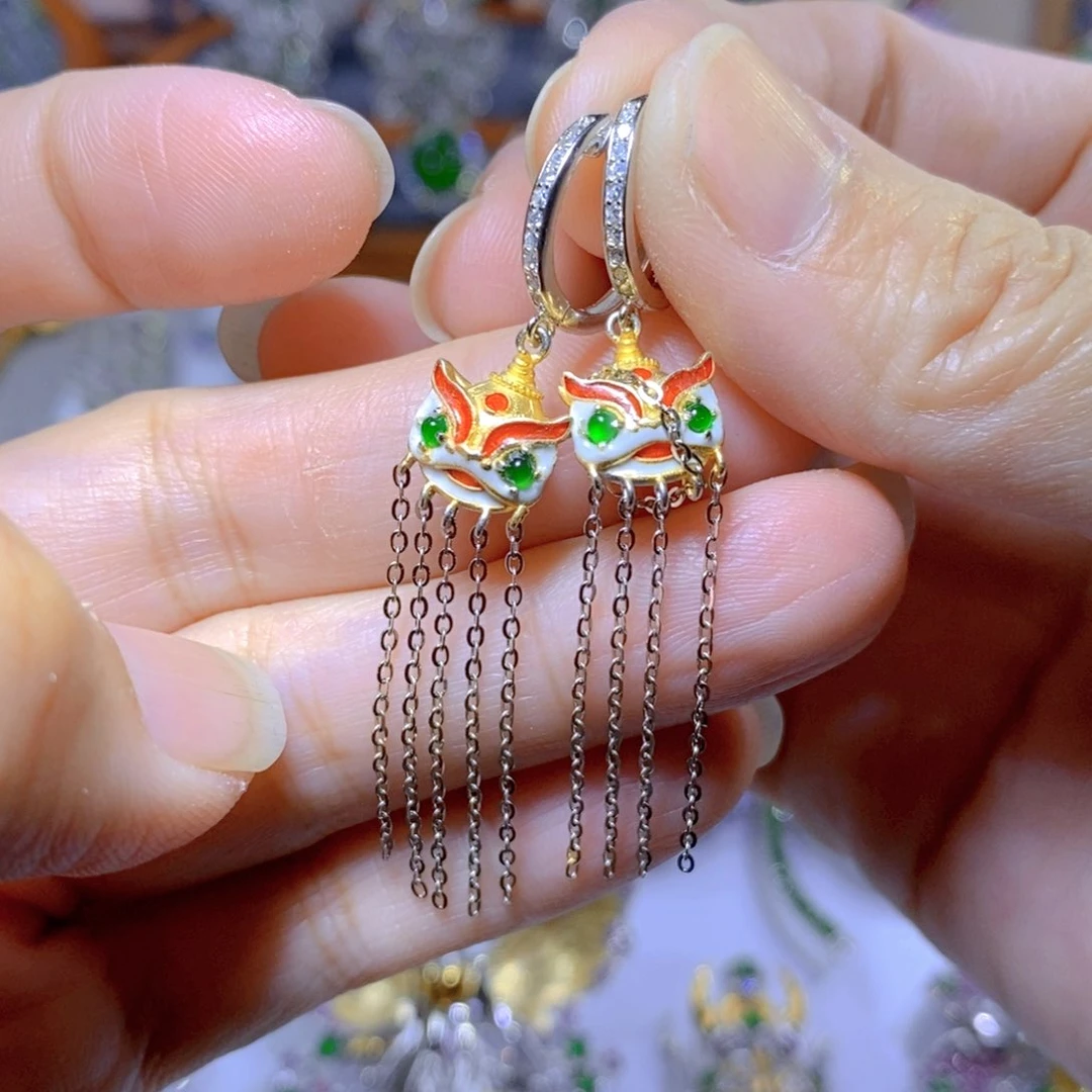 翡翠颈饰银S925镶嵌天然翡翠