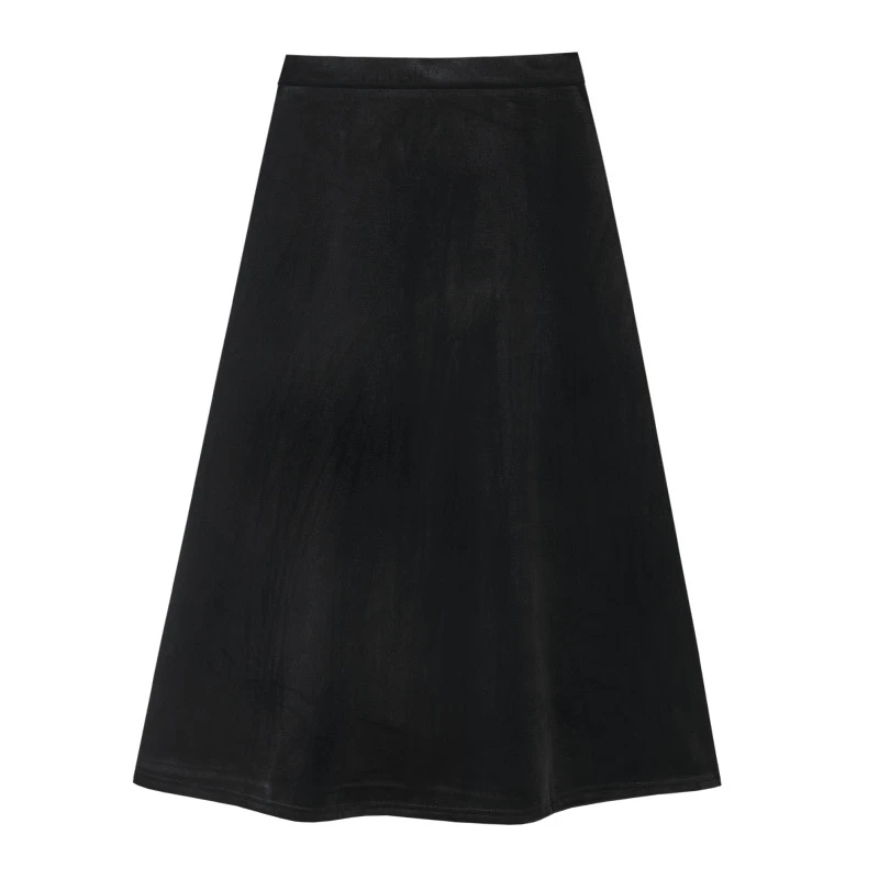 朗文斯汀2024年冬装新款高腰气质丝绒半身裙DZMQ3512B12390