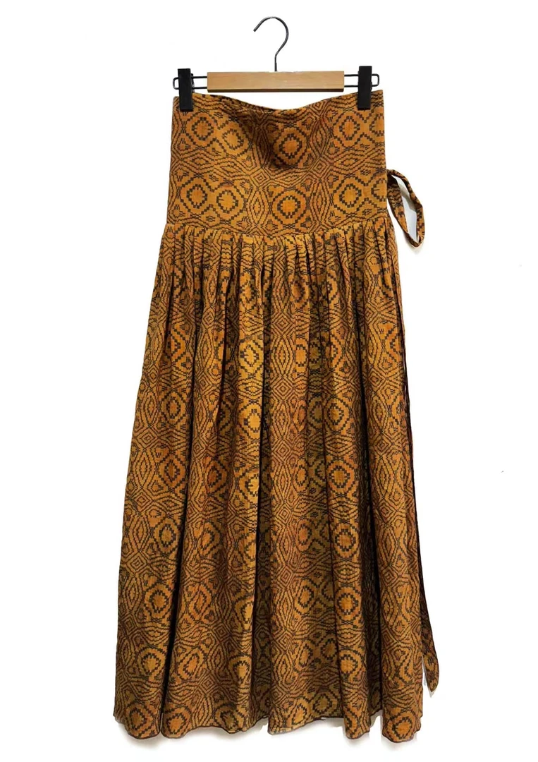 女士INS风半身裙花色松紧带街头半裙百搭提花印花