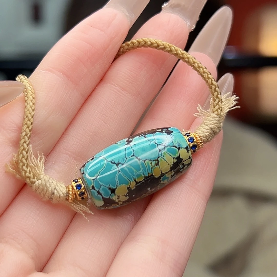 猪***戒绿松石未镶嵌珠宝奇石