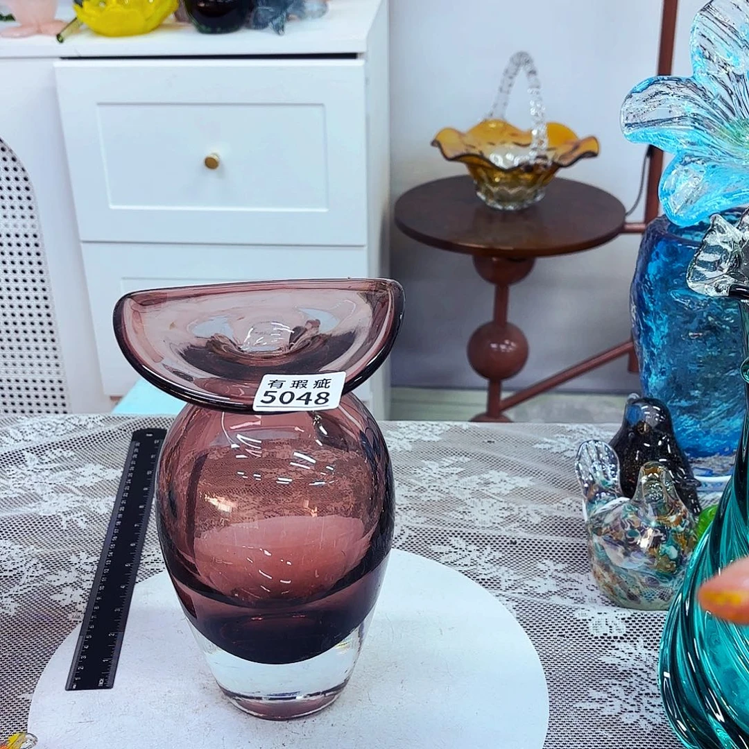 5048 琉璃花瓶花器艺术品瑕