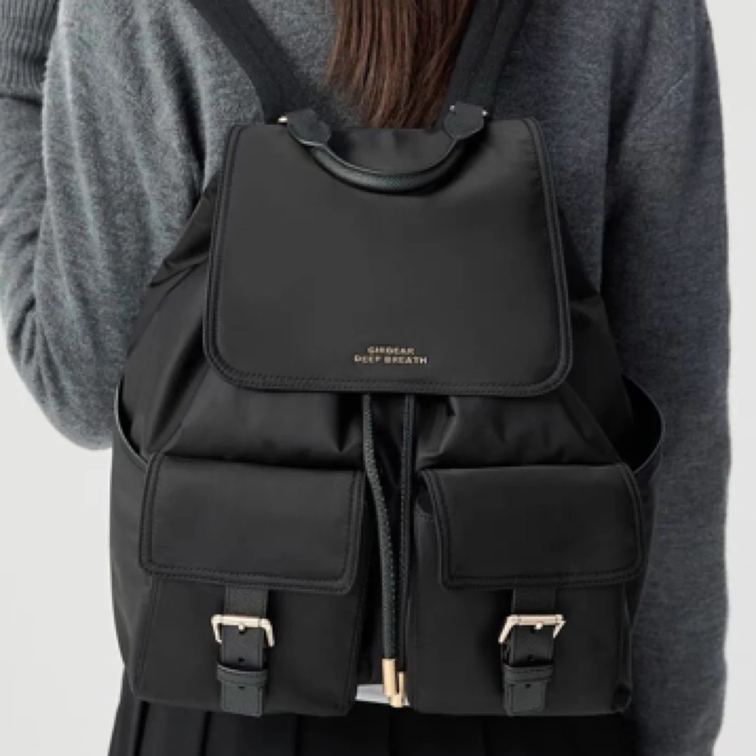 DEEP BREATH深呼吸尼龙布大容量双肩包休闲背包AB10264