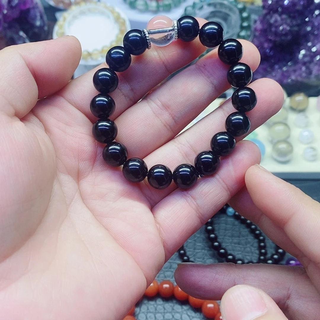 水晶手链未镶嵌黑曜石