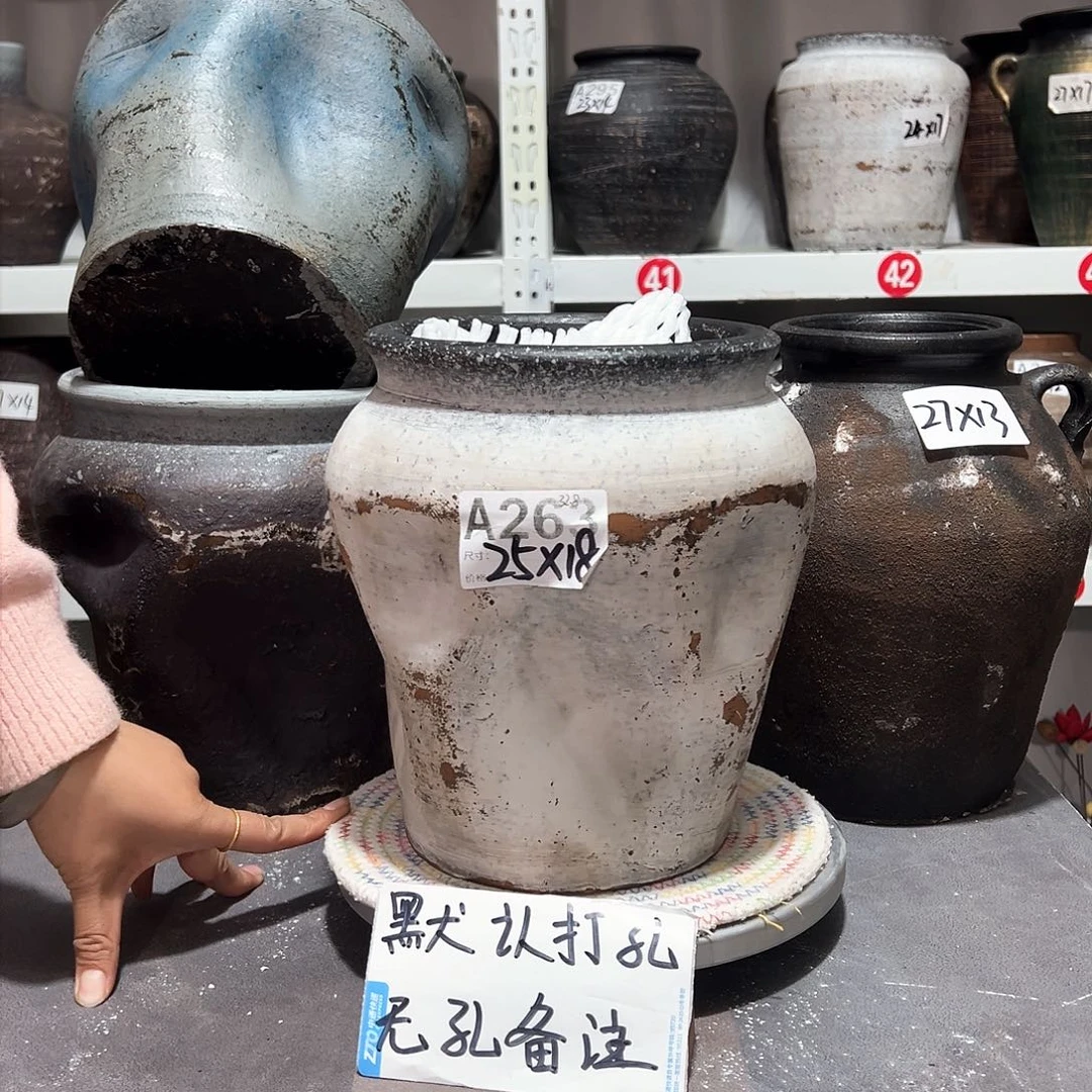 红陶异形灰白无孔备注