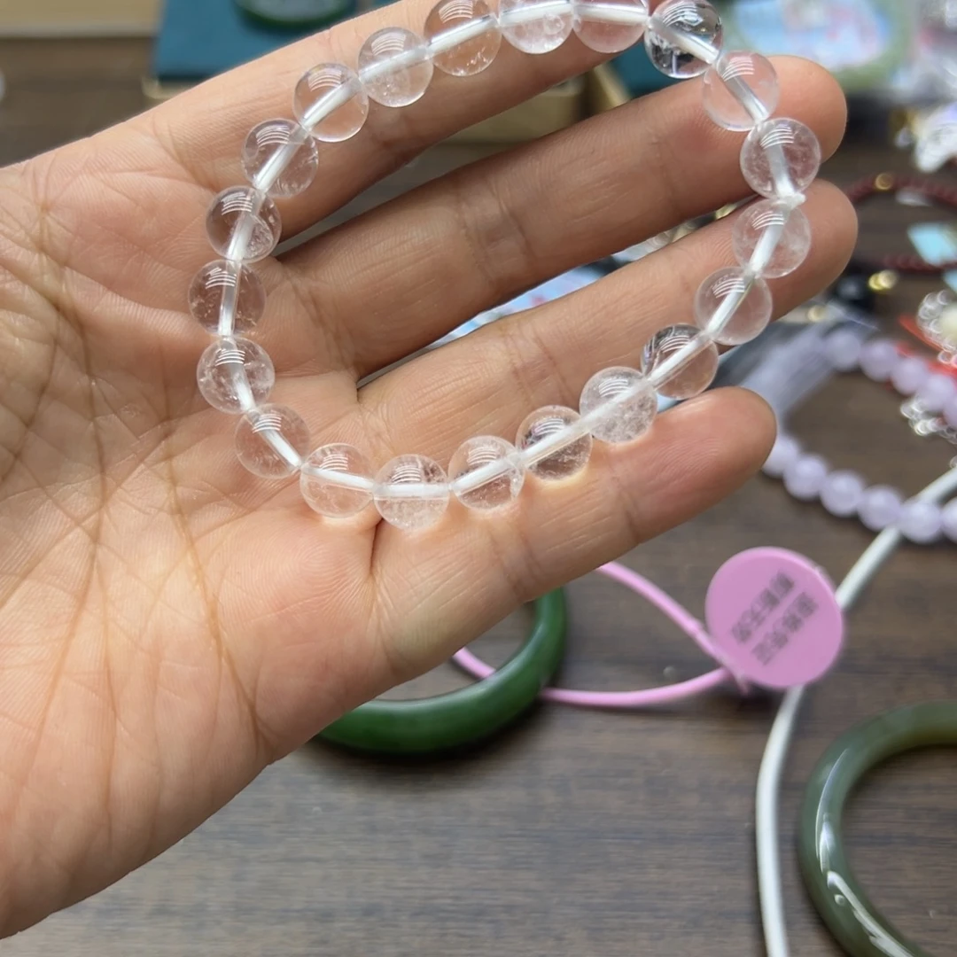 未镶嵌水晶手链白水晶卡9