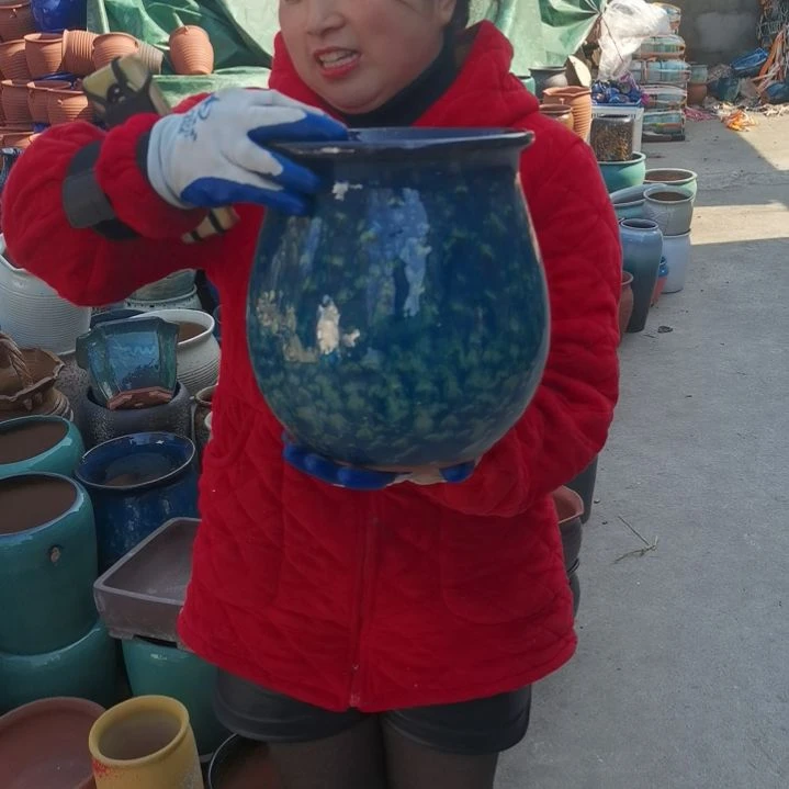 红陶口22高26一个盆子