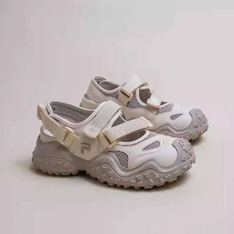 三福丑萌玛丽珍老爹鞋女2025夏季新款百搭镂空透气休闲运动凉鞋女