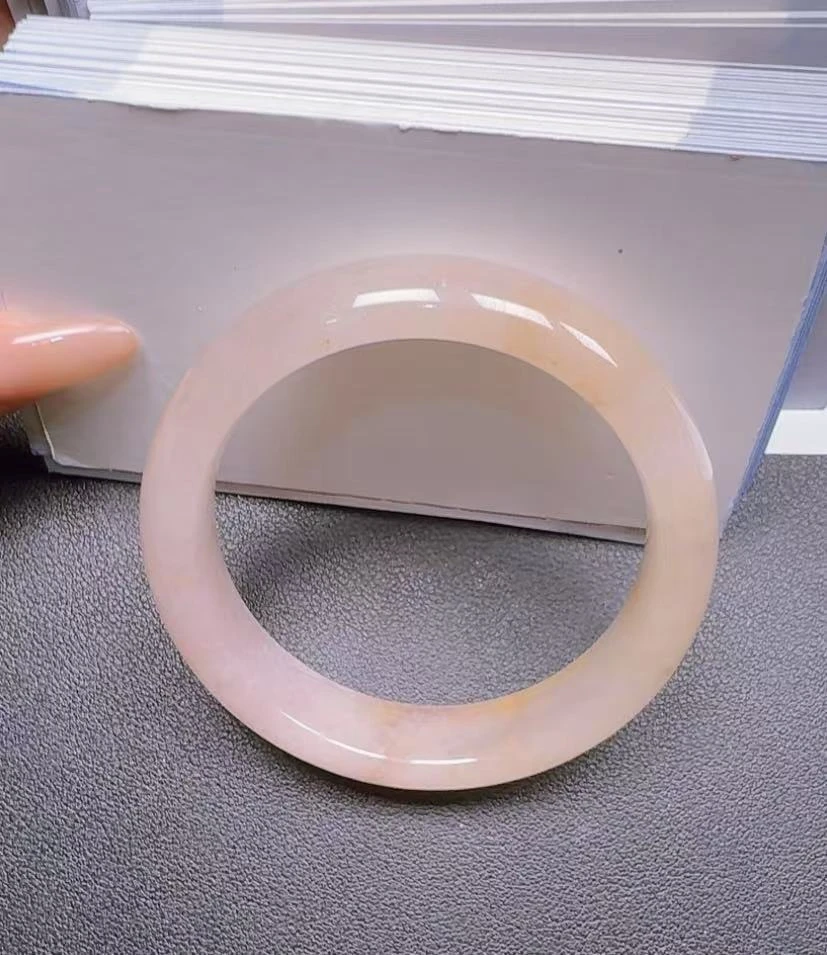 非金属玻璃手镯 干枯玫瑰桃花酿手镯62圈口