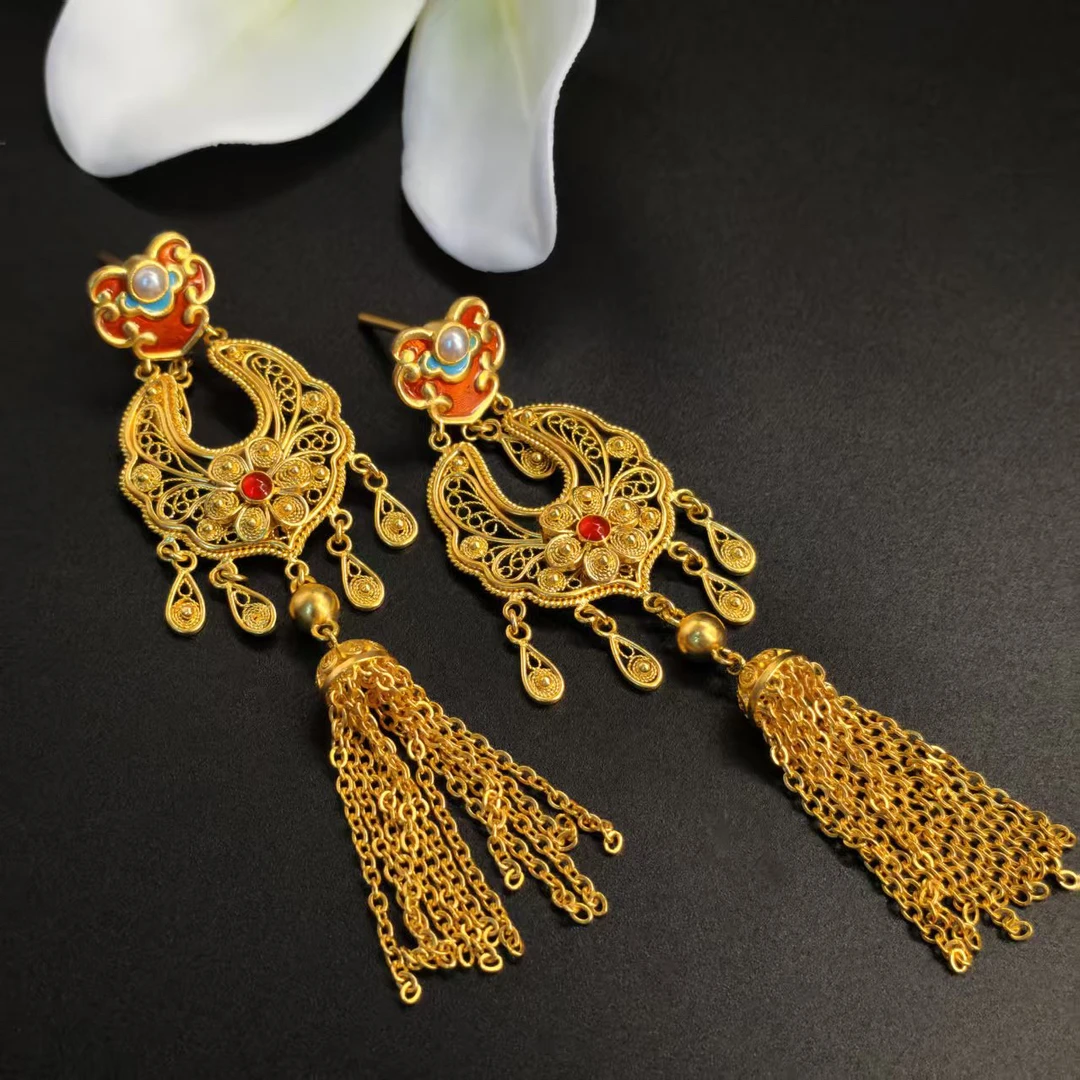 【恒潮珠宝】18.69g足金古法耳饰B0960867