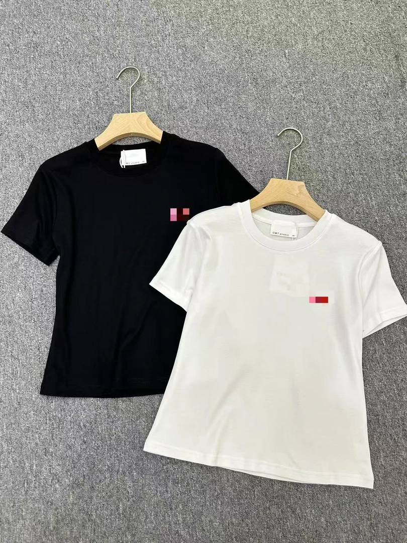 7149草莓刺绣圆领短袖刺绣修身T恤时尚