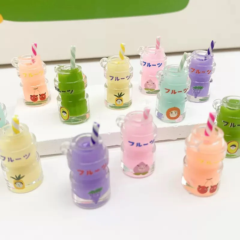 【对对碰】夜光彩色网红果汁杯diy钥匙扣耳环亚克力挂件摆件可爱