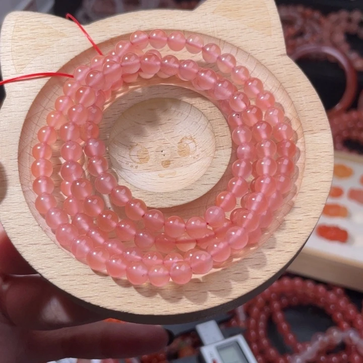 南红玛瑙未镶嵌配饰手串5.5咪冰粉1417