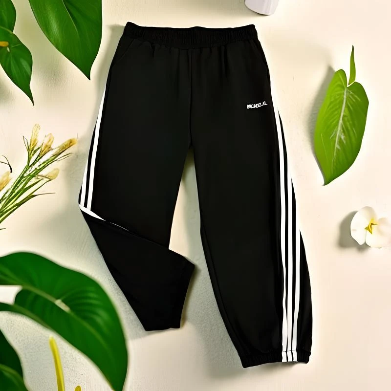 240-300斤 裤长98 高弹字母刺绣爆冰休闲筒裤