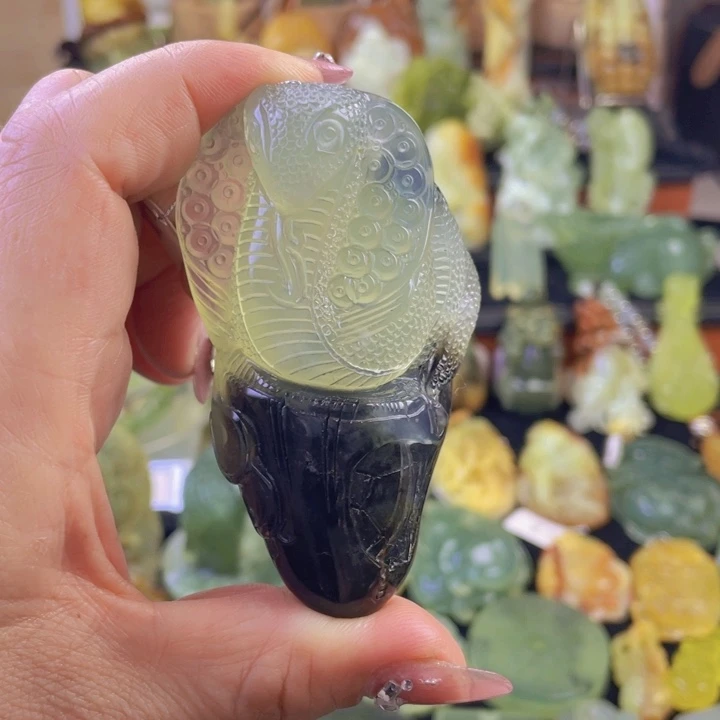 岫玉手把件未镶嵌