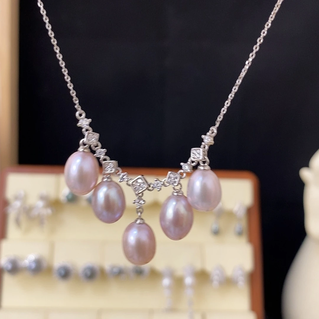 耳饰银S925镶嵌海水珍珠