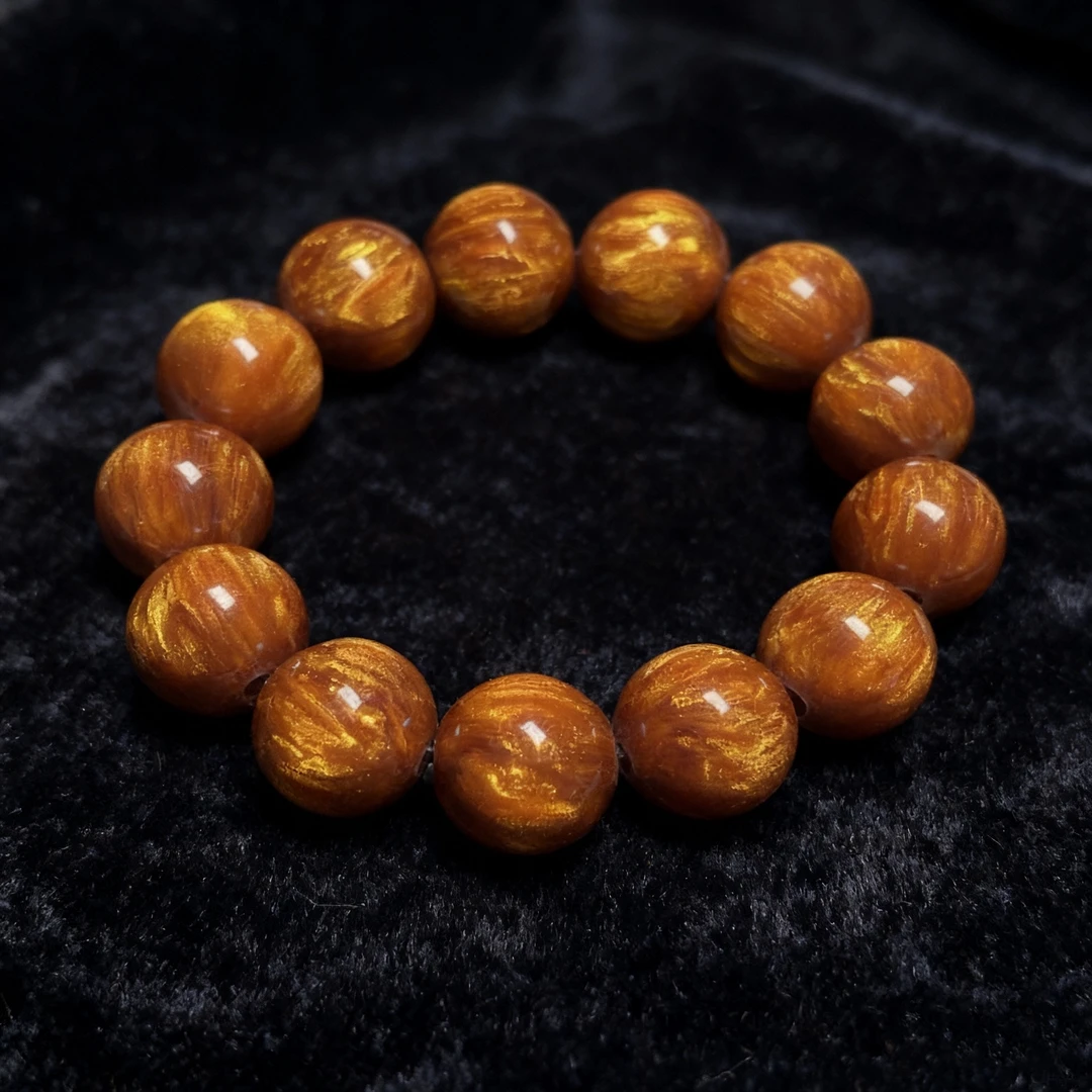 K45金丝菩提佛珠手串单圈手串（无礼盒）